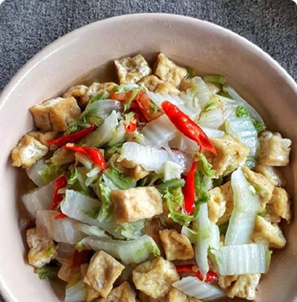 Tumis Sawi & Tahu Pedas